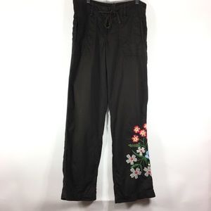 Johnny Was Embroidered Floral Pants Size XS